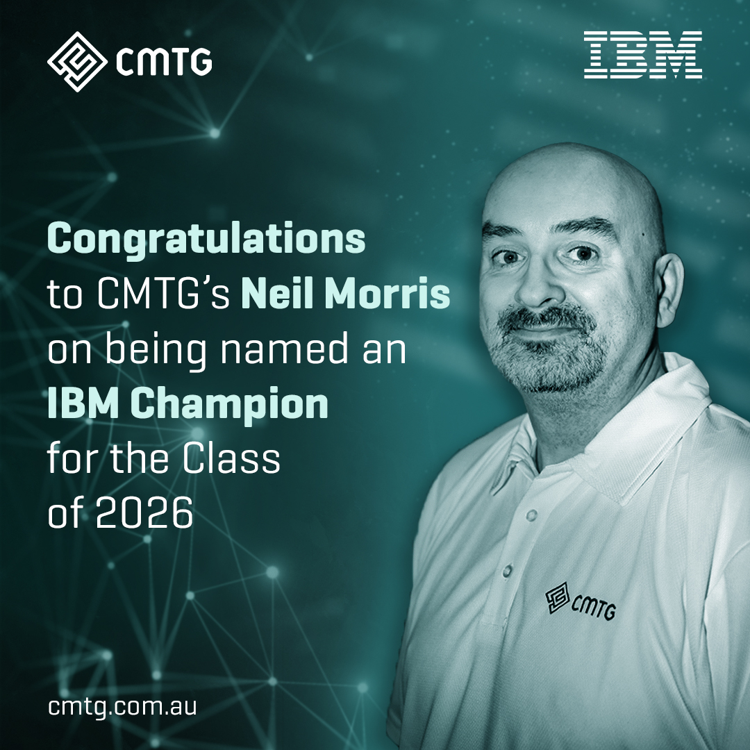 Neil Morris, IBM Champion 2026 from CMTG Perth, delivering expert IT support Perth and enterprise technology solutions